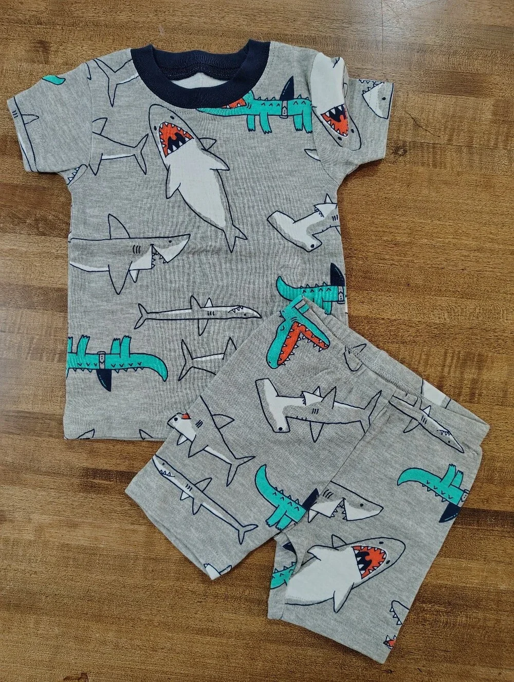Carter's Multi- Pajama Sets Safari Green, Shark Gray, Safari White, Shark Coral